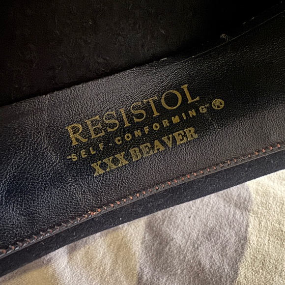 Vintage Resistol Self-Confirming XXX Beaver Black Wide-Brim Hat Long Oval - Picture 6 of 9